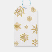 Étiquettes-cadeau Baby shower d'hiver de cerfs Merci (Dos)