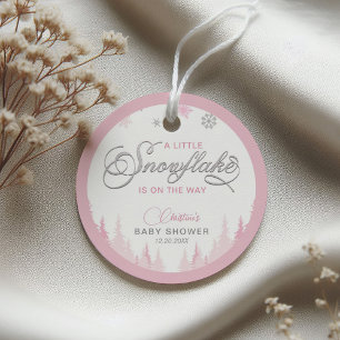Étiquettes Cadeau Baby shower d'hiver Little Snowflake