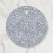 Étiquettes Cadeau Baby shower d'hiver Pink & Silver Snowflake Douche (Dos)