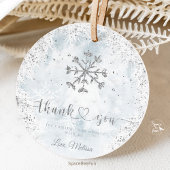 Étiquettes Cadeau Baby shower d'hiver Snowflake
