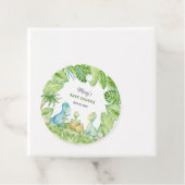 Étiquettes Cadeau Baby shower Dinosaur (En situation)