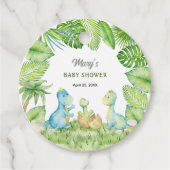 Étiquettes Cadeau Baby shower Dinosaur (Devant)