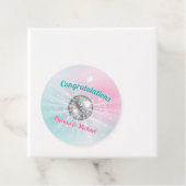 Étiquettes Cadeau Baby shower Disco Ball (En situation)