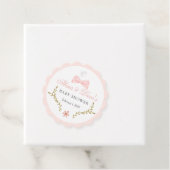 Étiquettes Cadeau Baby shower d'oie florale rose (En situation)