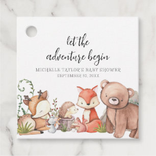 Étiquettes Cadeau Baby shower Douce Créature de la Forêt