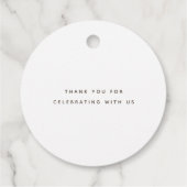 Étiquettes Cadeau Baby shower d'ours rose (Dos)