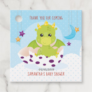 Étiquettes Cadeau Baby shower Dragon