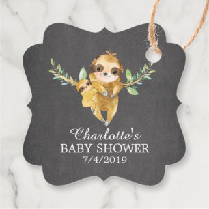 Étiquettes Cadeau Baby shower du calque mignon Favorise
