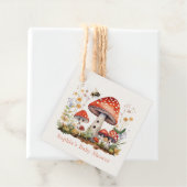 Étiquettes Cadeau Baby shower du champignon Floral Bee Worm (En situation)