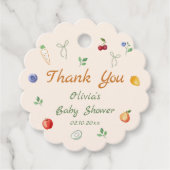 Étiquettes Cadeau Baby shower du marché agricole (Devant)