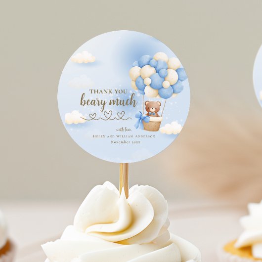 Étiquettes Cadeau Baby shower du message Ours mou