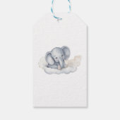 Étiquettes-cadeau Baby shower Eléphant Bébé mignon (Dos)