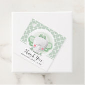 Étiquettes Cadeau Baby shower éléphant Neutral (En situation)