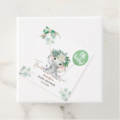 Étiquettes Cadeau Baby shower éléphant Neutral (En situation)