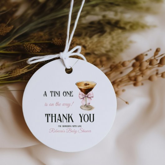Étiquettes Cadeau Baby shower Espresso Martini Coffe Rose