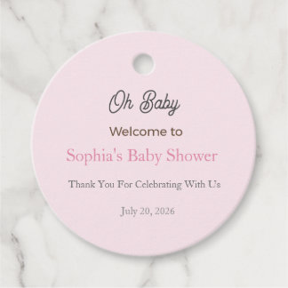 Étiquettes Cadeau Baby Shower Favor Tag | Oh Baby Sophia