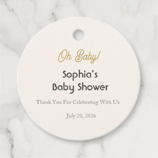 Étiquettes Cadeau Baby Shower Favor Tag | Oh Baby Sophia