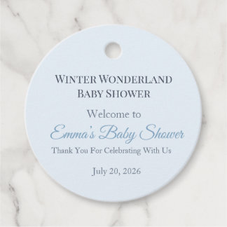 Étiquettes Cadeau Baby Shower Favor Tag | Winter Wonderland