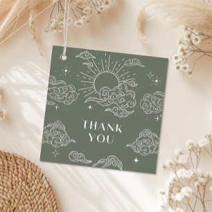 Étiquettes Cadeau Baby shower Favoriser les balises Tarot Sage céles