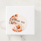 Étiquettes Cadeau Baby shower feuille à fleurs Boho (En situation)