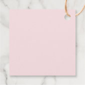 Étiquettes Cadeau Baby shower fille avec arc (Dos)