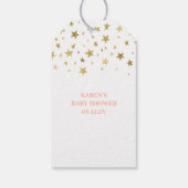 Étiquettes-cadeau Baby shower fille Eléphant rose (Dos)