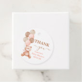Étiquettes Cadeau Baby shower fille Teddy Bear (En situation)
