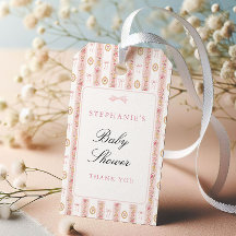 Baby-Shower Fleur Rose Ruban Vintage