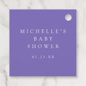 Étiquettes Cadeau Baby shower fleur sauvage (Dos)