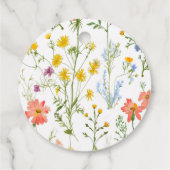 Étiquettes Cadeau Baby shower fleur sauvage (Dos)