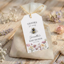 Baby Shower Fleur Sauvage & Abeille à l'aquarelle