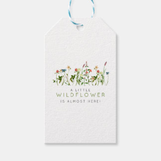Étiquettes-cadeau Baby shower Fleur sauvage Boho