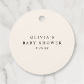 Étiquettes Cadeau Baby shower Fleur sauvage Boho (Dos)