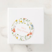 Étiquettes Cadeau baby shower fleur sauvage boho (En situation)