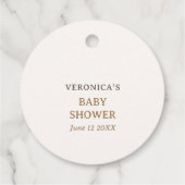 Étiquettes Cadeau Baby shower Fleur sauvage Boho Bee (Dos)