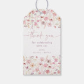 Étiquettes-cadeau Baby shower Fleur sauvage Dusty Pink Boho (Devant)