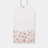 Étiquettes-cadeau Baby shower Fleur sauvage Dusty Pink Boho (Dos)