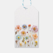 Étiquettes-cadeau Baby shower Fleur sauvage Pastel Pink (Dos)