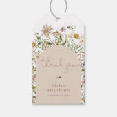 Étiquettes-cadeau Baby shower Fleur sauvage Rustiс Boho (Devant)