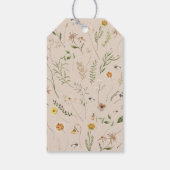 Étiquettes-cadeau Baby shower Fleur sauvage Rustiс Boho (Dos)