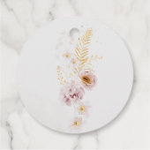 Étiquettes Cadeau Baby shower fleuri du jardin Boho merci (Dos)