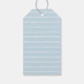 Étiquettes-cadeau Baby Shower Flocon Bleu (Dos)