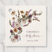 Étiquettes Cadeau Baby shower floral (Devant)