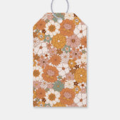 Étiquettes-cadeau Baby shower Floral Retro Terracotta Boho (Dos)