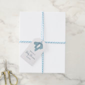 Étiquettes-cadeau Baby Shower for Boy – Blue Bow , Customizable  (Avec de laficelle)