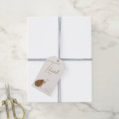 Étiquettes-cadeau Baby shower forestier de Hérisson (Avec de la ficelle)