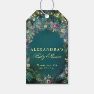 Étiquettes-cadeau Baby shower forestier Rose Fairy Woodland Enchante