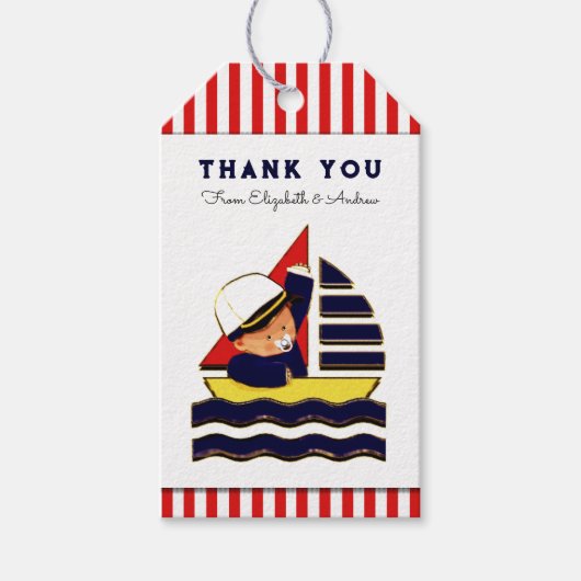 Étiquettes-cadeau Baby shower garçon (Devant)