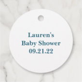 Étiquettes Cadeau Baby shower garçon arc-en-ciel (Dos)