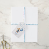 Étiquettes-cadeau Baby shower Garçon Teddy Bear (Avec de laficelle)